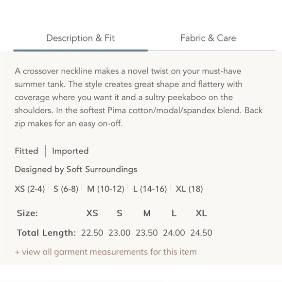 Soft Surroundings Black Sleeveless Top Size Small - Picture 10 of 11